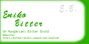 eniko bitter business card
